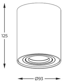 Zuma Line 20038-WH - Faretto RONDOO SL 1 1xGU10/50W/230V bianco