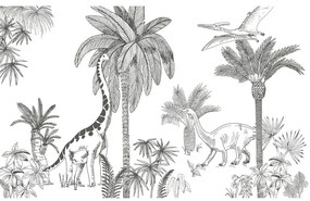 Carta da parati per bambini 400 cm x 248 cm Jurassic Period - Lilipinso