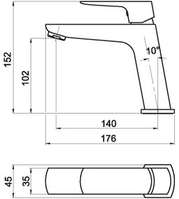 Novaservis - Rubinetto lavabo NOBLESS EGO cromo lucido