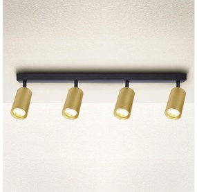 Brilagi - Faretto SELE GOLDEN 4xGU10/30W/230V nero/oro