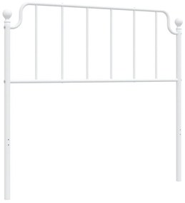 Testiera in metallo bianco 107 cm