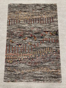 Loribaft Tappeto 90 x 130 Marrone (Iran) Annodato A Mano