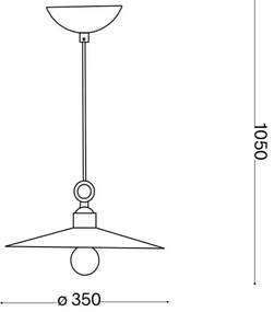 Ideal Lux - Lampadario a sospensione con filo CANTINA 1xE27/42W/230V diametro 35 cm bronzo