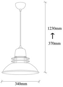 Lampadario su filo BERCESTE 1xE27/40W/230V