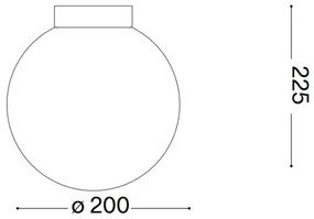 Ideal Lux - Applique CARTA 1xE27/25W/230V diametro 20 cm bianco