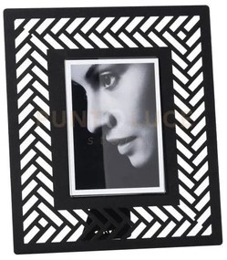 Portafoto di design millenintrecci grande nero in ferro e polimetil...