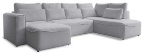 Divano letto angolare grigio chiaro (a U) Homely Tommy - Miuform
