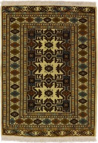 Turkmen Tappeto 70x100 Blu (Afghanistan) Annodato A Mano