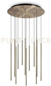 Look drop led smd sospensione 19w on-off 1850 lm 3000 k ottone d.50cm