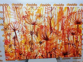 Quadro su tela – Dente di leone in tonalità arancioni