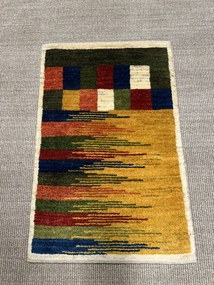 Gabbeh Tappeto 90x60 Giallo (Iran) Annodato A Mano