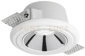Gfa644- faretto da incasso d.7,7-12cm in gesso cromo lucido 1 luce ...