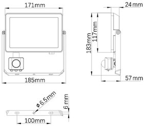 Philips - Proiettore LED da esterno con sensore PROJECTLINE LED/30W/230V IP65 3000K