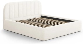 Letto matrimoniale imbottito avorio con contenitore con rete inclusa 180x200 cm Juno – Windsor &amp; Co Sofas