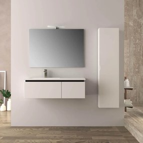 Mobile bagno 100 cm bianco lucido Mono Slide