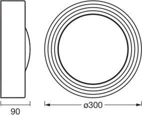 Osram - Plafoniera LED dimmerabile ORBIS CONCRETE LED/13W/230V Ø30cm marrone/cemento