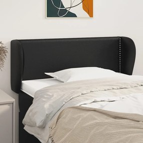 Testiera Ad Orecchio Nera 83 X 23 X 78/88 Cm İn Similpelle /