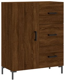 Credenza rovere marrone 69,5x34x90 cm in legno multistrato