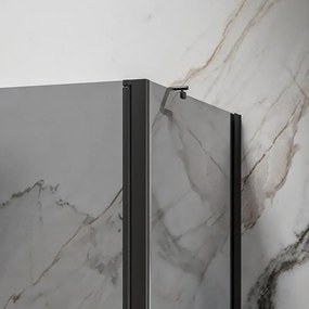 Box doccia 80x120 apertura saloon vetro fumé altezza 200h | KS2800AF - KAMALU