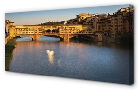 Foto quadro su tela Italia Sunrise Bridges 100x50 cm