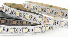 Strip led 5050 dc24v in kapton 60 led/m 19,2w/m 712lm/m rgb+cct 1,2...