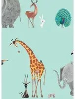 Kindertapete Animal Mix von KEK Amsterdam - Mint