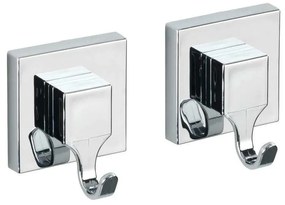 Set di accessori da bagno autoportanti color argento in plastica lucido Quadro - Wenko