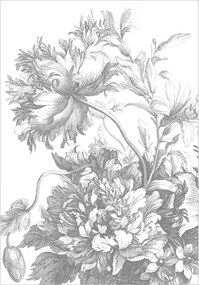 Carta da parati Engraved Flowers