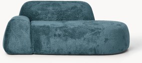 Divano 2 posti con chaise longue in teddy bouclé Wolke