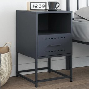 Comodino Antracite 36x39x60,5 Cm İn Acciaio /
