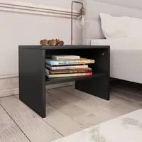 Comodino Nero 40x30x30 cm in Legno Multistratocod mxl 103710