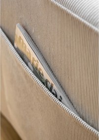 Poltrona in velluto a coste beige Lofty Lilly - Miuform