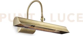 Retro' applique per quadri brunito 2 luci attacco e14 35cm