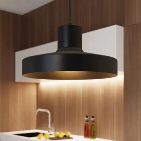 Sollux SL.1703 - Lampadario a sospensione con filo BILO 1xE27/15W/230V diametro 35 cm nero