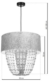 Lampadario a sospensione con filo ALMERIA 1xE27/60W/230V