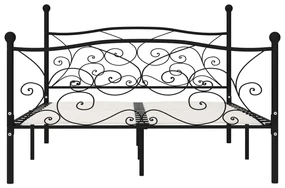 Giroletto con doghe nero in metallo 120x200 cm