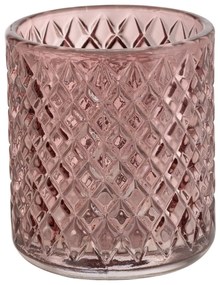 Portaspazzolino rosa scuro in vetro Atessa – Wenko