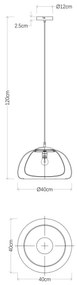 Globo 15743H1 - Lampadario a sospensione con filo JELLA 1xE27/60W/230V