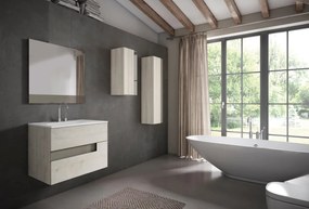 Mobile sottolavabo e lavabo Vision per vasca centrale betulla/tortora L 80 x H 55 x P 45 cm 2 cassetti