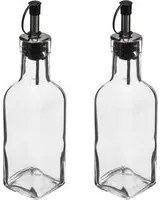Set bottiglia olio e aceto in vetro con dosatore