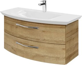 Mobile da bagno sospeso sotto lavabo L 99 x H 48 x P 46.2 cm marrone, 2 cassetti PELIPAL Cassca