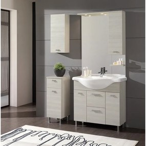 Mobile sottolavabo e lavabo Rimini per vasca centrale larice L 81.5 x H 80 x P 33.5 cm