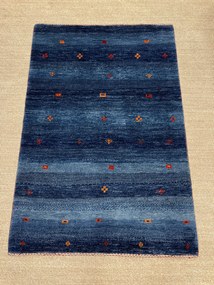 Gashguli Tappeto 90 x 140 Blu (Iran) Annodato A Mano