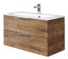 Mobile da bagno sotto lavabo PELIPAL rovere L 100 x H 48 x P 45 cm 2 cassetti, lavabo non incluso