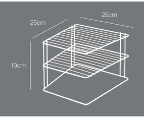 Ripiano aggiuntivo argentato in acciaio 25x25 cm Palio – Metaltex