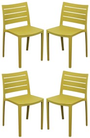 CABOT - set 4 sedie in polipropilene impilabile