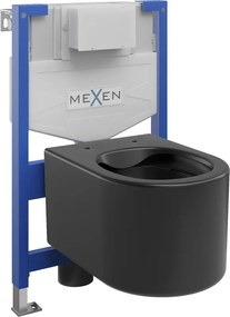 Mexen set da incasso WC struttura Fenix XS-F con vaso WC Sofia, nero opaco - 6803354XX85