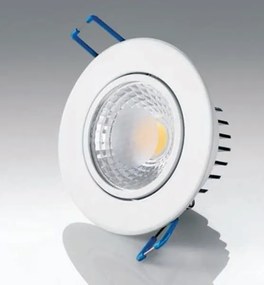 Vivida faretto inc.tondo bianco ledcob 5w 350lm