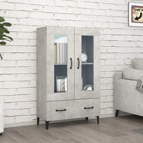 Credenza Grigio Cemento 70x31x115 Cm İn Legno Multistrato /