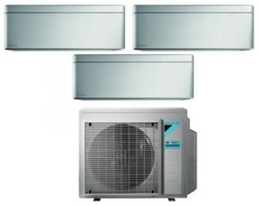 Daikin - Climatizzatore Condizionatore Bluevolution Trial Split Inverter serie stylish total silver 7+7+9 con 3MXM52N R-32 Wi-Fi Integrato
